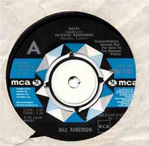 Bill Anderson  - Quits / Always Remember