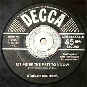 Wilburn Brothers - Let Me Be The First To Know / Carefree Moments