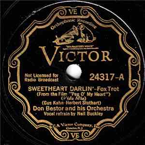 Don Bestor And His Orchestra - Sweetheart Darlin' / Gypsy Fiddles