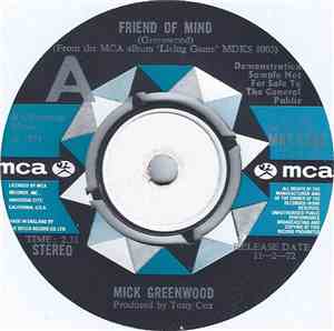 Mick Greenwood  - Friend Of Mind