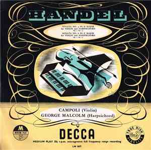 Georg Friedrich Händel, Alfredo Campoli, George Malcolm - Händel Violin Son ...