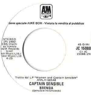 Captain Sensible / Garland Jeffreys - Brenda / Surrender