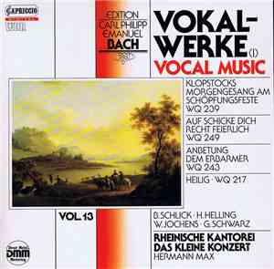 Carl Philipp Emanuel Bach, B. Schlick, H. Helling, W. Jochens, G. Schwarz,  ...