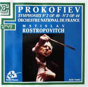 Prokofiev, Mstislav Rostropovich, Orchestre National De France - Symphonies ...