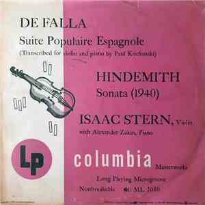 De Falla, Hindemith, Isaac Stern, Alexander Zakin - De Falla: Suite Popular ...