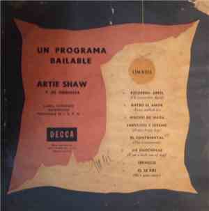 Artie Shaw Y Su Orquesta - Un Programa Bailable
