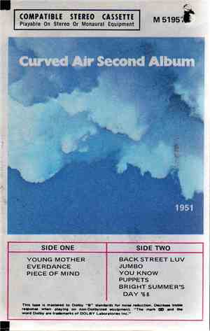 Curved Air - Second Album