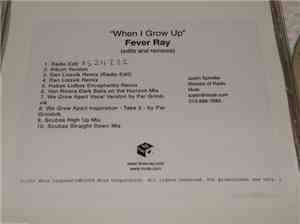 Fever Ray - When I Grow Up (Edits And Remixes)