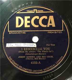 Jimmy Dorsey And His Orchestra - I Remember You / If You Build A Better Mou ...
