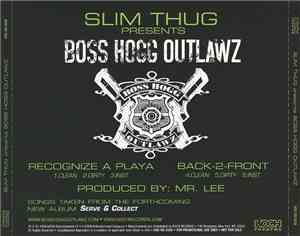 Boss Hogg Outlawz - Recognize A Playa / Back To Front