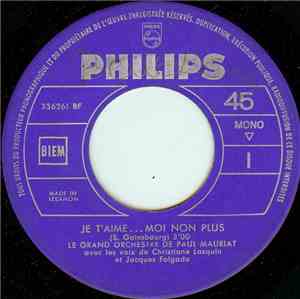 Le Grand Orchestre De Paul Mauriat - Je T'Aime... Moi Non Plus