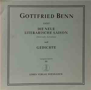 Gottfried Benn Liest Gottfried Benn - Die Neue Literarische Saison Und Gedi ...