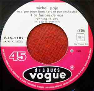 Michel Paje - Tra la la Suzie / T'as Besoin de Moi