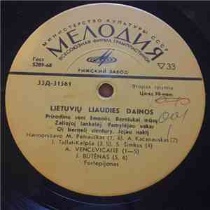 J. Būtėnas / A. Kutkus / A. Vencevičaitė - Lietuvių Liaudies Dainos