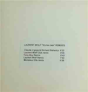 Laurent Wolf - It's Too Late
