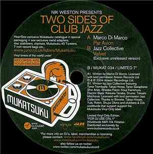 Nik Weston Presents Marco Di Marco / Jazz Collective - Two Sides Of Club Jazz