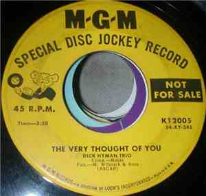 The Dick Hyman Trio - The Very Thought Of You