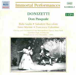 Donizetti - Bidú Sayão, Salvatore Baccaloni, Nino Martini, Francesco Valent ...