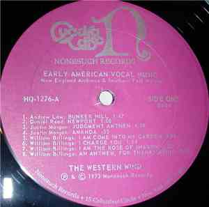 The Western Wind - Early American Vocal Music