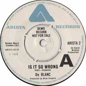 De Blanc - Is It So Wrong