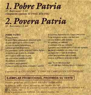 Franco Battiato - Pobre Patria
