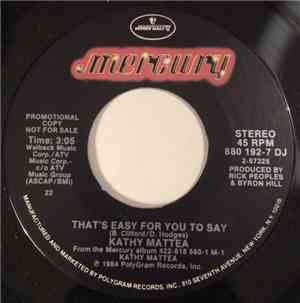 Kathy Mattea - That's Easy For You To Say