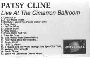 Patsy Cline - Live At The Cimarron Ballroom