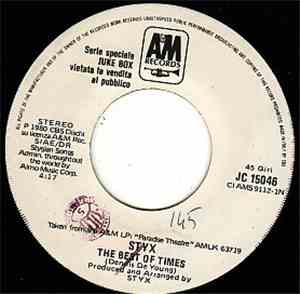 Styx / Toto - The Best Of Times / Goodbye Elenore