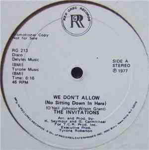 The Invitations - We Don't Allow (No Sitting Down In Here) / Funky Road