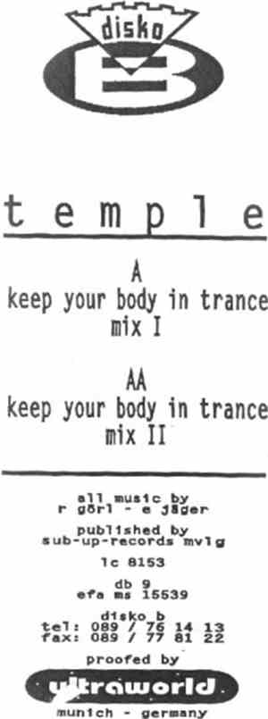 Temple  - Keep Your Body In Trance