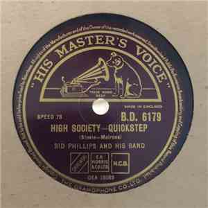 Sid Phillips And His Band - High Society / I Found A New Baby
