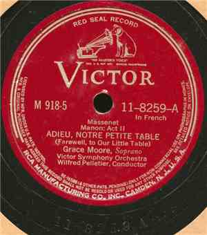 Grace Moore With The Victor Symphony Orchestra Conducted By Wilfred Pelleti ...