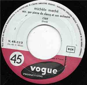 Michèle Mathé Acc. Par Pierre De Clercq Et Son Orchestre - Rien