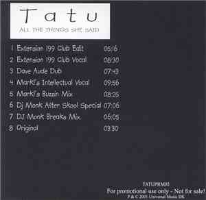 T a t u - All The Things She Said