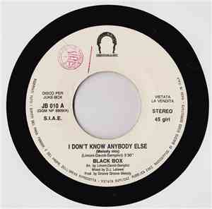 Black Box / Tony Scott - I Don't Know Anybody Else / Get Into It