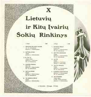 A. Šabaniauskas - X Lietuvių Ir Kitų Įvairių Šokių Rinkinys