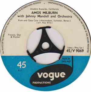 Amos Milburn With Johnny Mandel & His Orchestra - Rum & Coca Cola / Soft Pi ...
