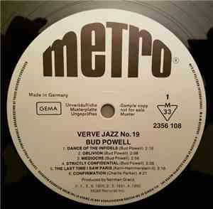 Bud Powell - Verve Jazz No. 19