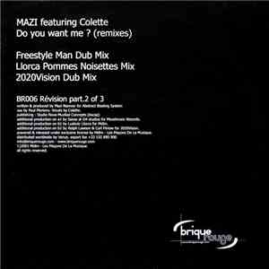 Mazi Featuring Colette - Do You Want Me (Remixes)
