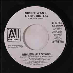 Rinlew Allstars - Didn't Want A Lot, Did Ya?