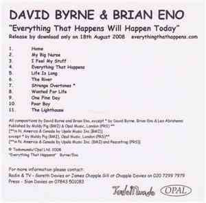David Byrne & Brian Eno - Everything That Happens Will Happen Today