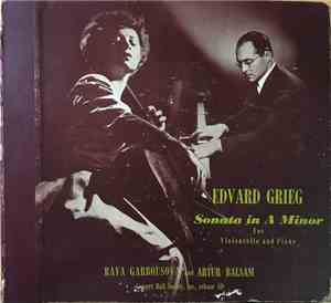 Edvard Grieg, Raya Garbousova, Arthur Balsam - Sonata In A Minor For Violon ...