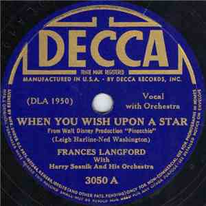 Frances Langford With Harry Sosnik And His Orchestra - When You Wish Upon A ...