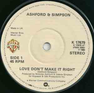 Ashford & Simpson - Love Don't Make It Right / Bourgie Bourgie