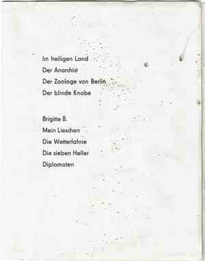 Frank Wedekind - Spottlieder