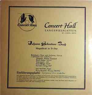 Reinhart-Chor Und Solisten, Zürich , Dirigent: Walter Reinhart / Johann Seb ...