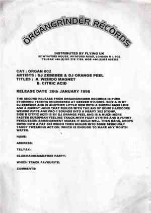 DJ Orange Peel / DJ Zebedee - Citric Acid / Weirdo Magnet