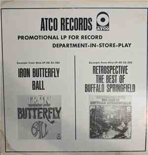 Iron Butterfly, Buffalo Springfield - ATCO Records Promotional LP for Recor ...