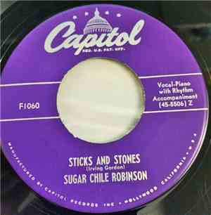 Sugar Chile Robinson - Sticks and Stones/The Bases Were Loaded