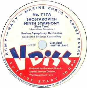 Boston Symphony Orchestra Conducted By Serge Koussevitsky - Shostakovich Ni ...